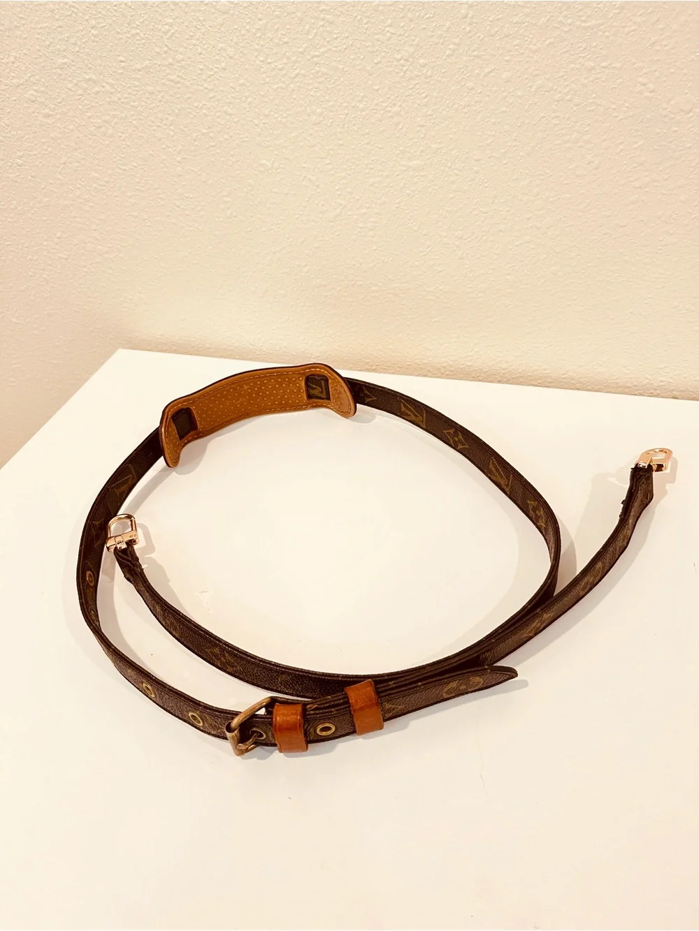 Louis Vuitton Brown Monogram Adjustable Shoulder Strap 47 inch adjustable